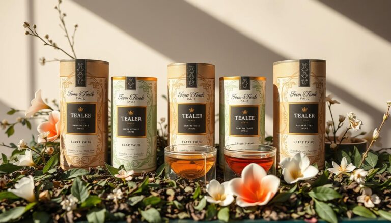 premium tea brand with paper tube packaging